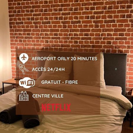Beau T3 Style Industriel N20 Orly Paris Wifi Underground Industry Apartment La Ville-du-Bois Bagian luar foto